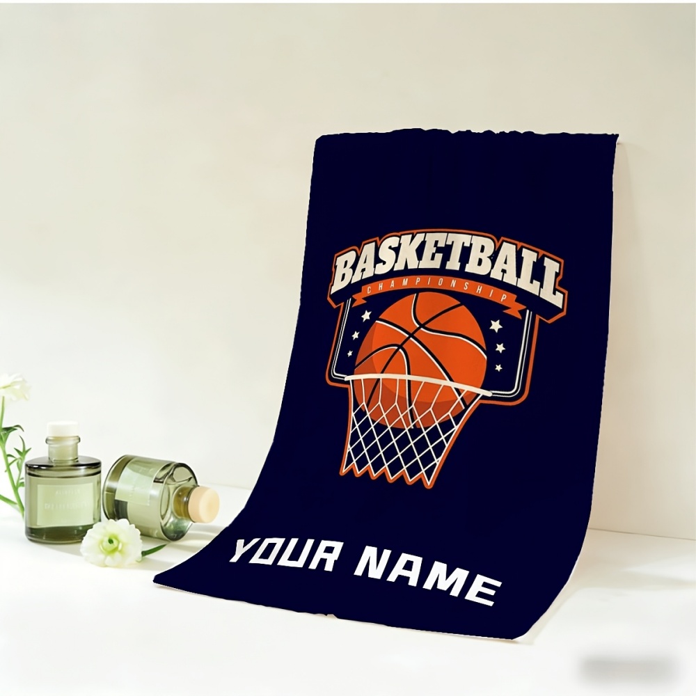 Home Gym Equipment Amazon - 2pcs Name/Text Basketball Towel & Hand