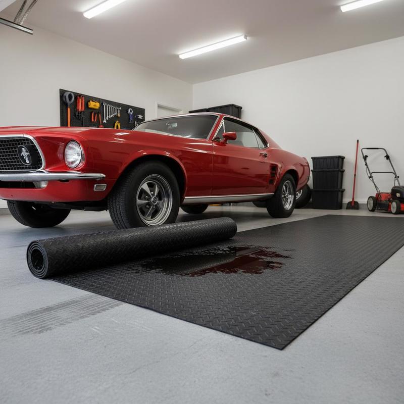 Home Gym Rubber Flooring - Diamond Pattern Rubber Floor Roll 3mm