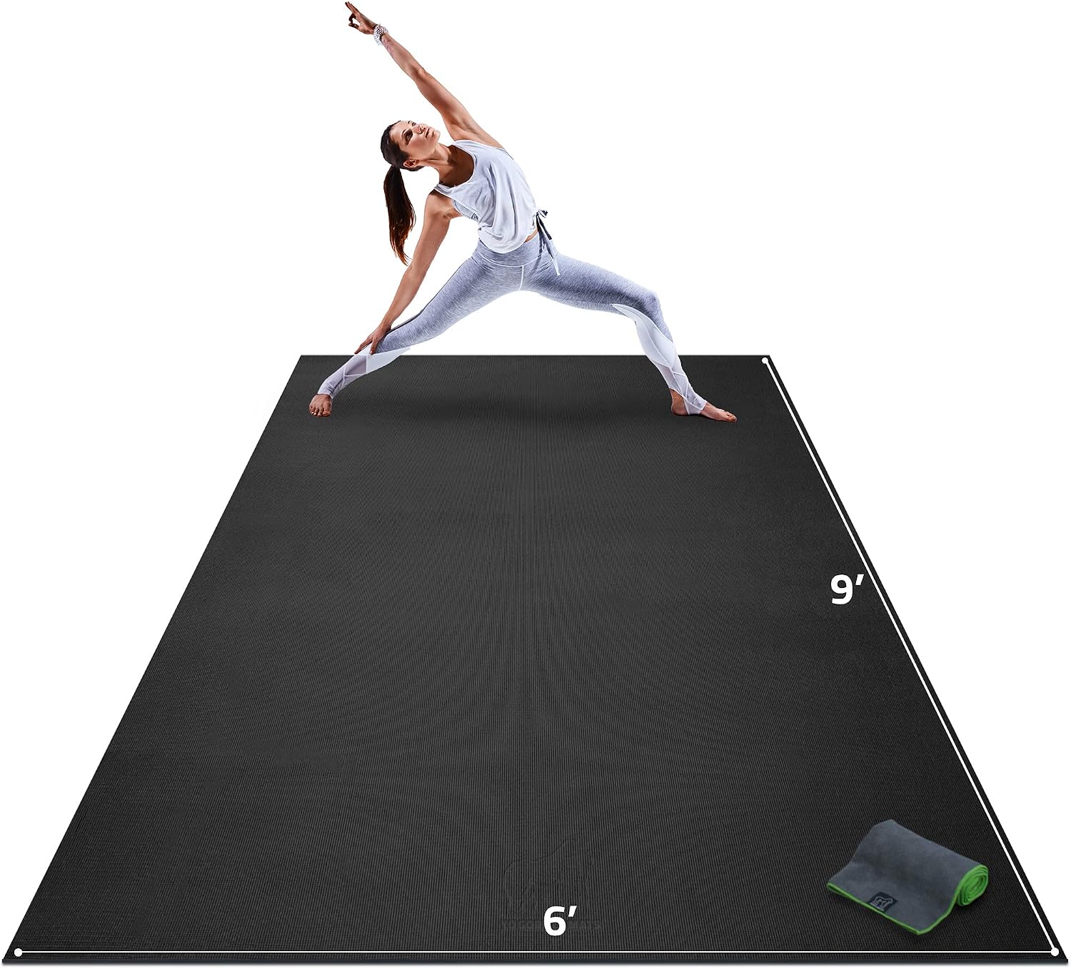 Home Gym Rubber Flooring - Extra Large Yoga Mat 9x6/12x6/15x6 ft,