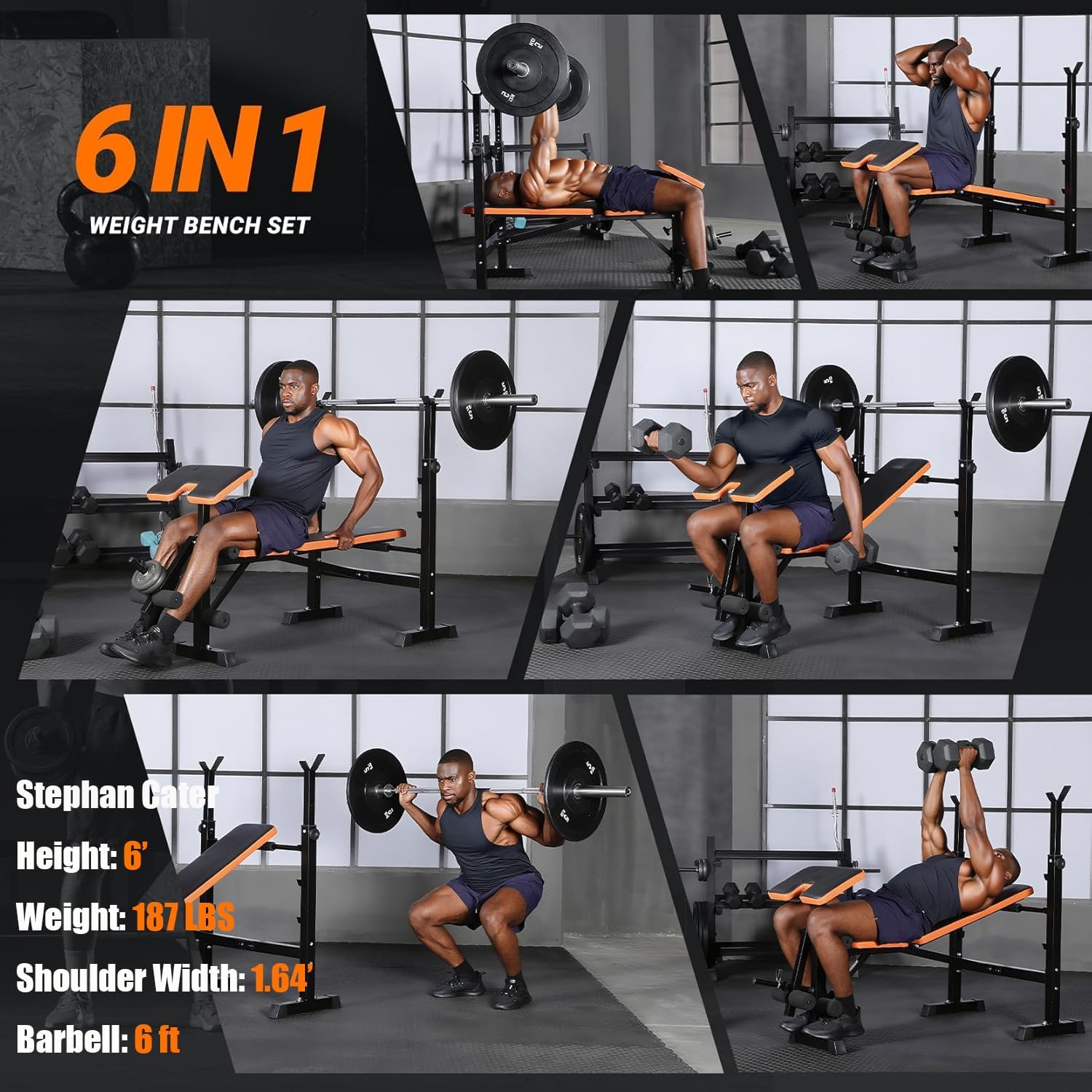 6-in-1 Space Saving Weight Ben - Home Gym Usa avis et prix