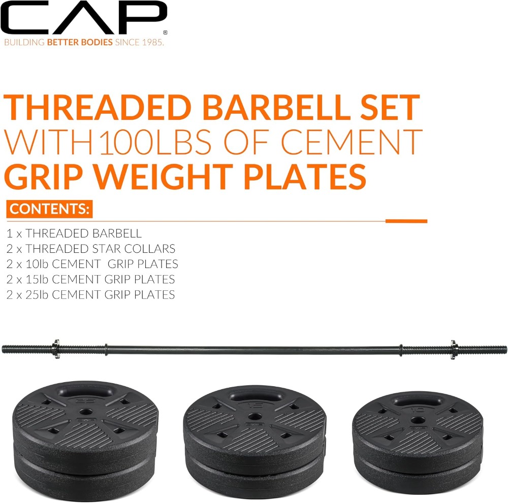 CAP Threaded Barbell Set with  - Home Gym Usa avis et prix