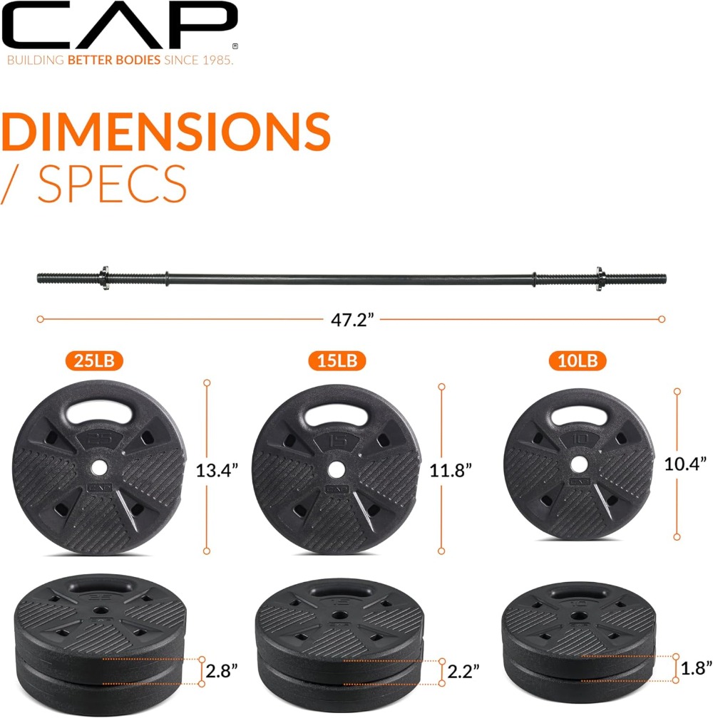 CAP Threaded Barbell Set with  - Home Gym Usa avis et prix