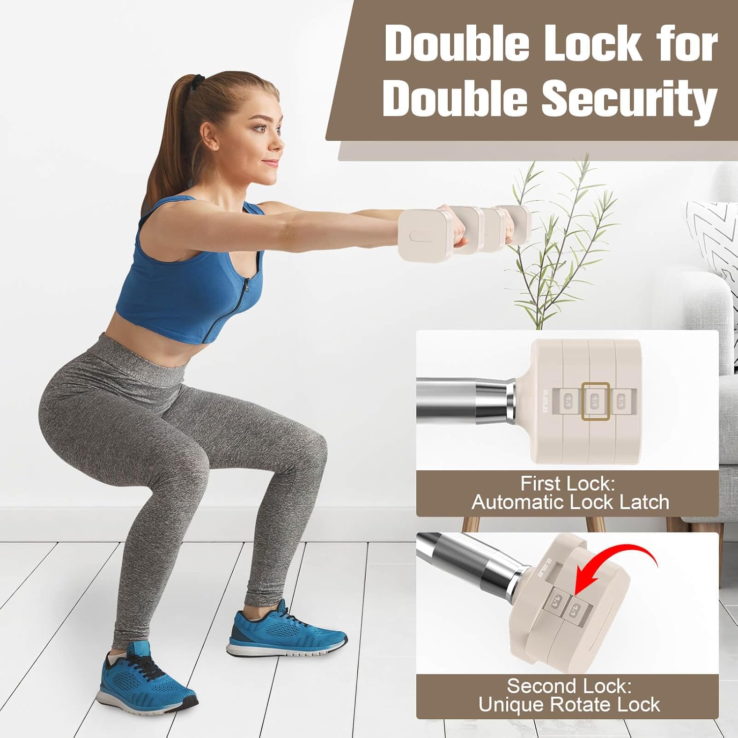 Adjustable Dumbbells Set, 22LB - Home Gym Usa avis et prix