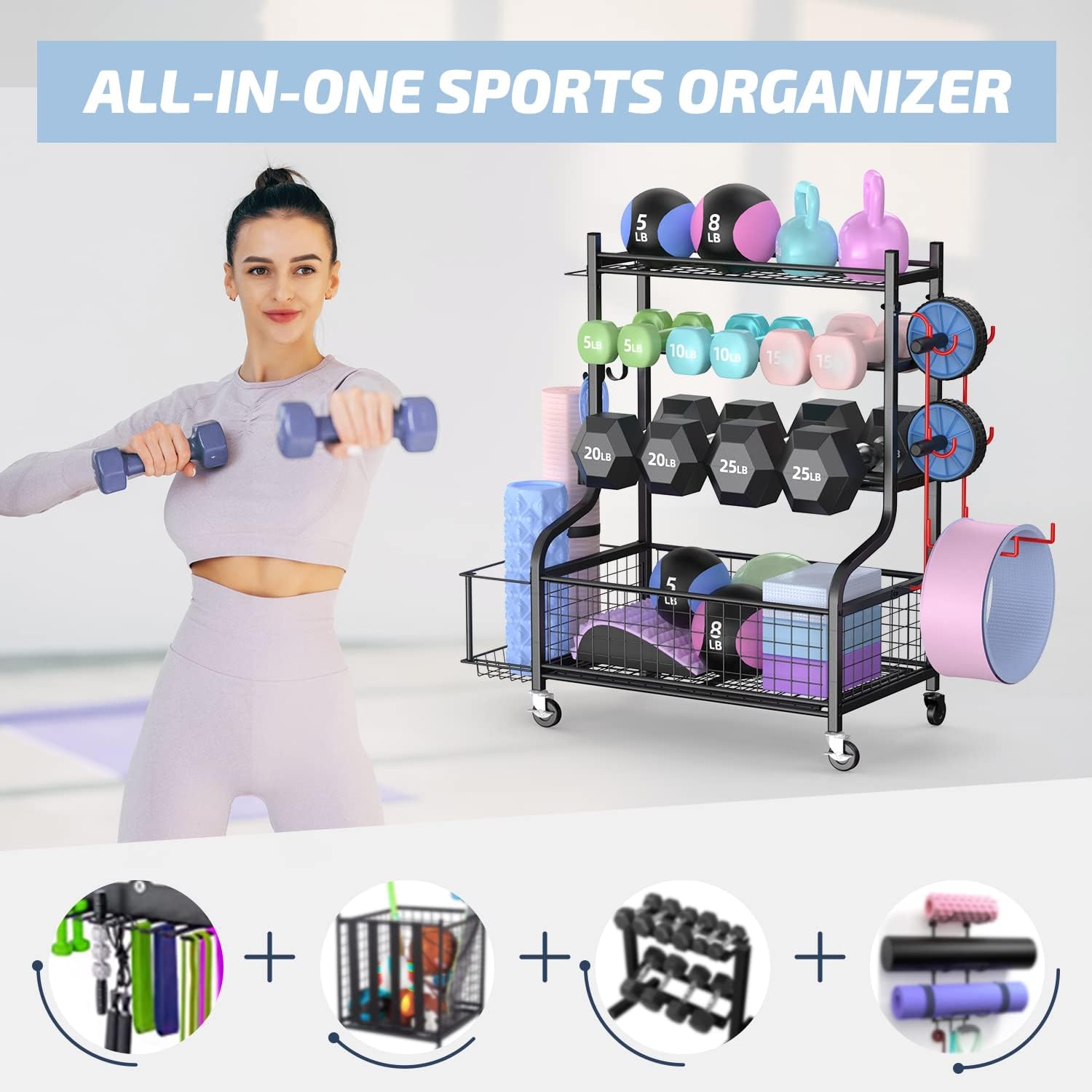 Home Gym Dumbbell Rack with Wh - Home Gym Usa avis et prix