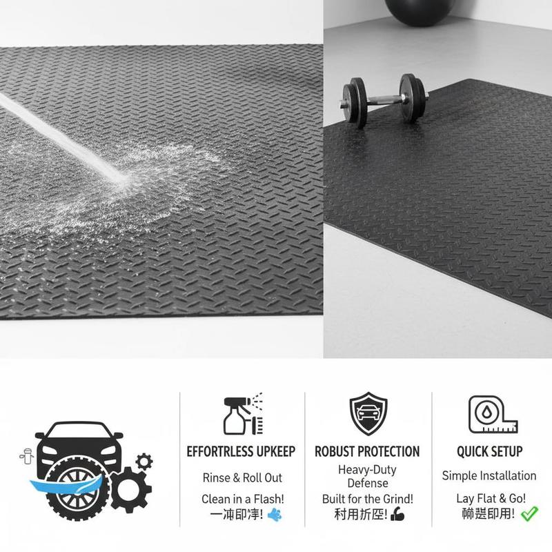 Free Shipping-Diamond Pattern  - Home Gym Rubber Flooring avis et prix