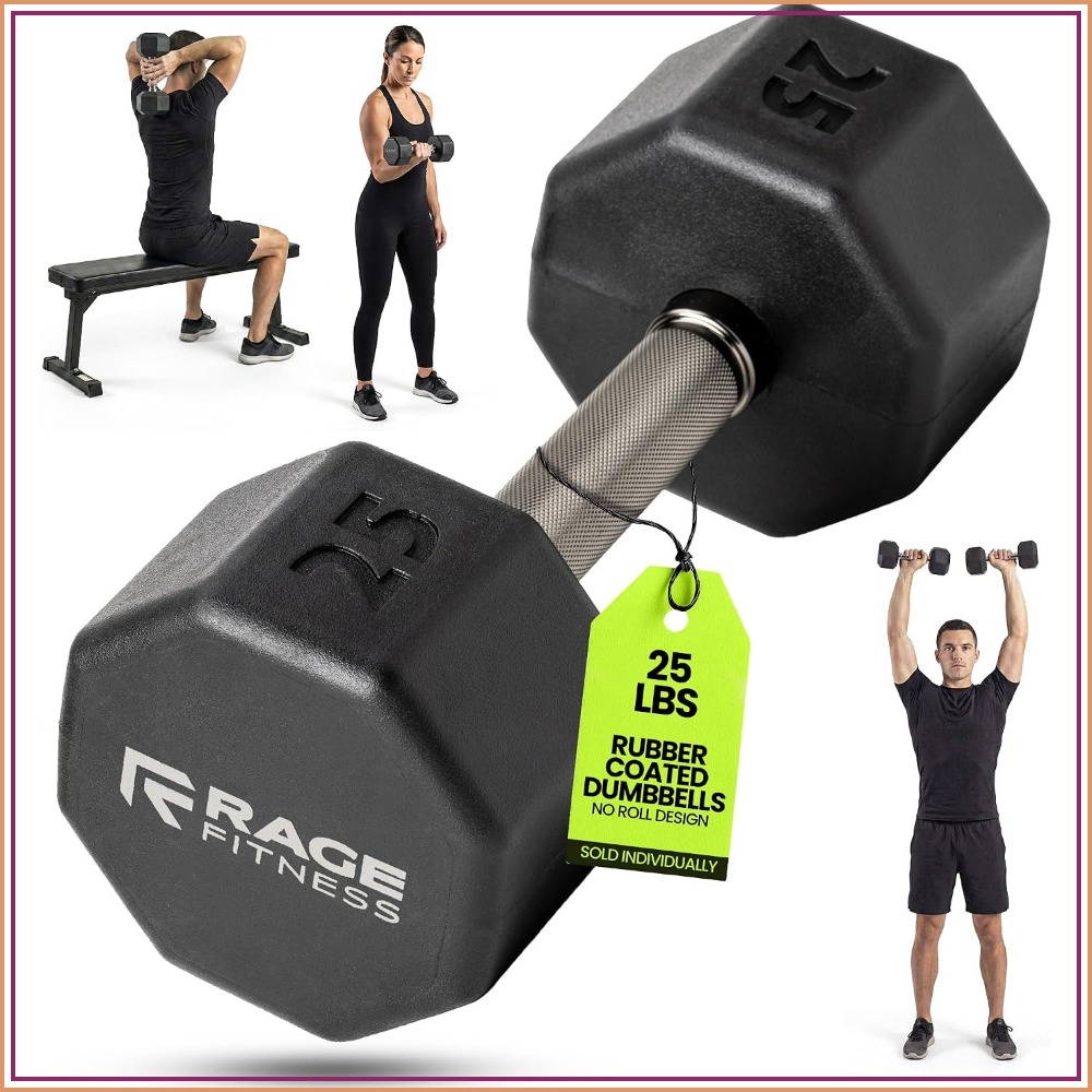 Rubber Coated Dumbbells - No R - Home Gym Usa avis et prix