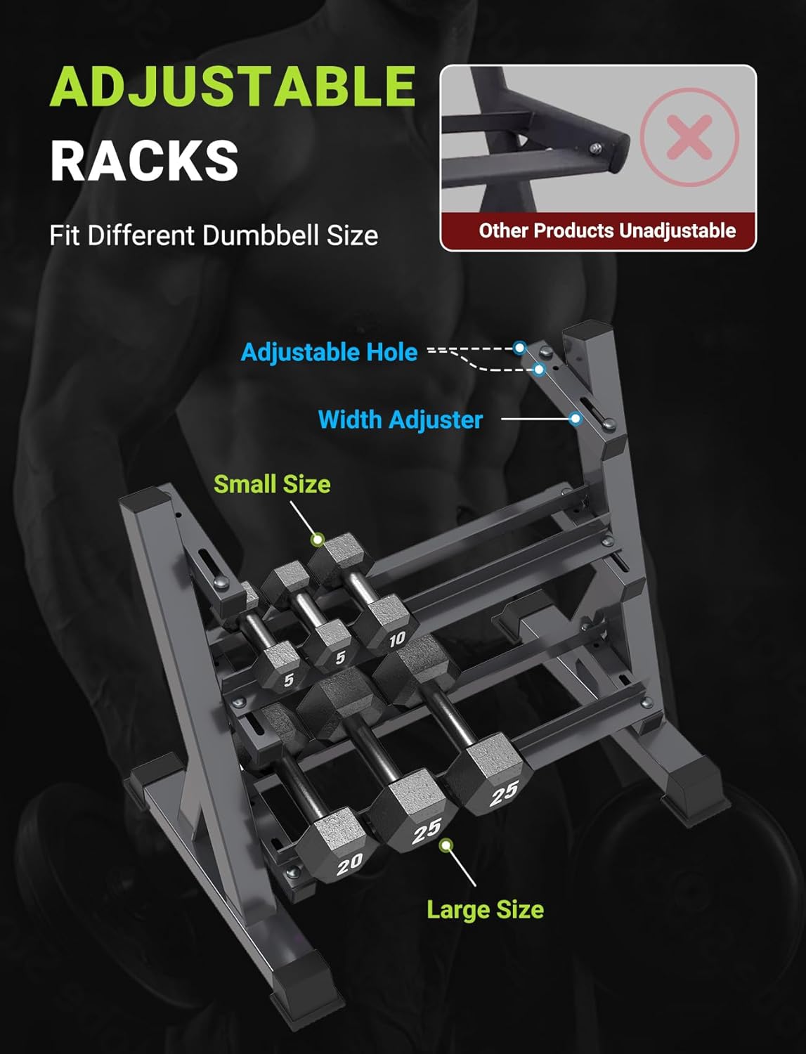 Home Gym Dumbbell Rack, 3 & 5  - Home Gym Usa avis et prix