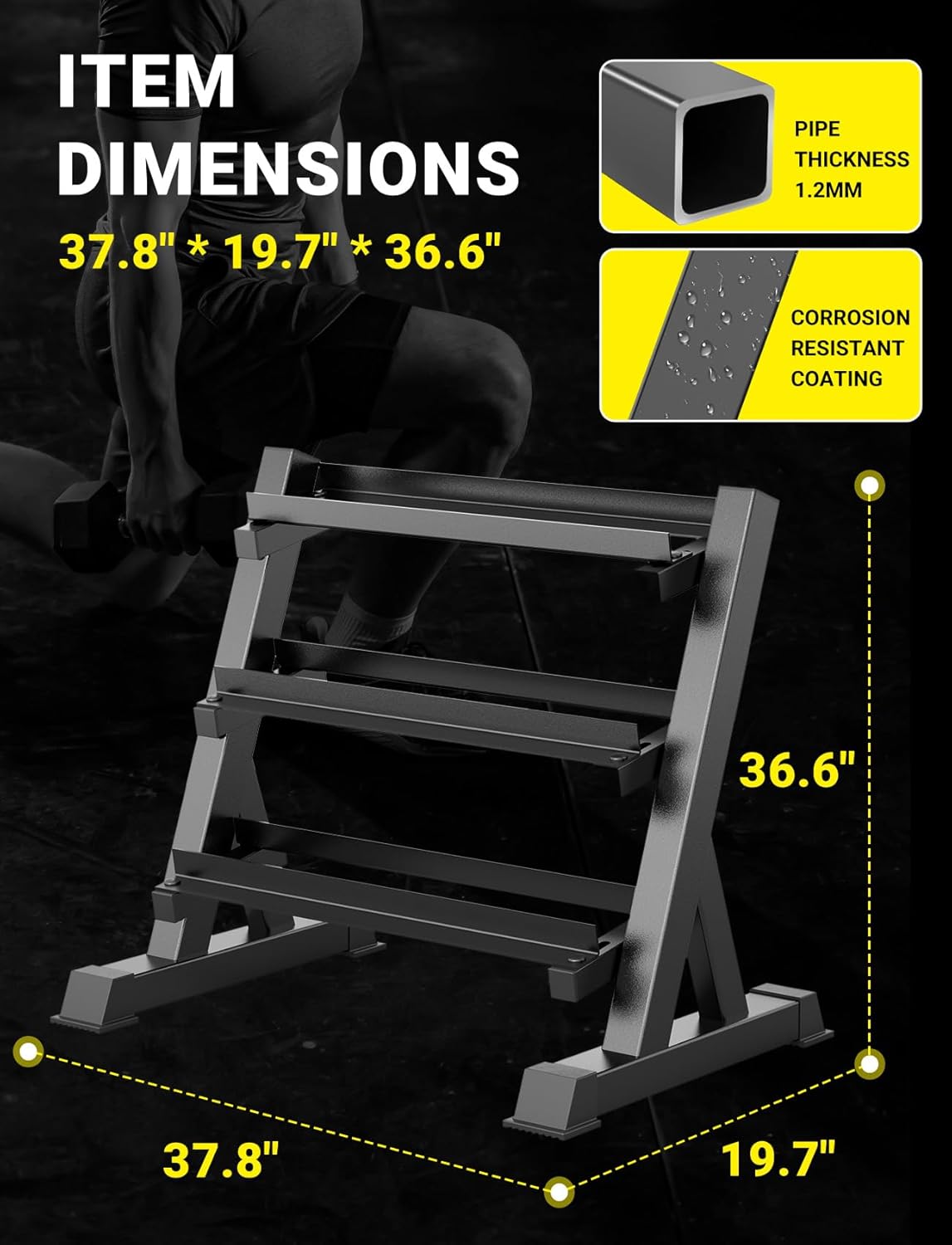Home Gym Dumbbell Rack, 3 & 5  - Home Gym Usa avis et prix